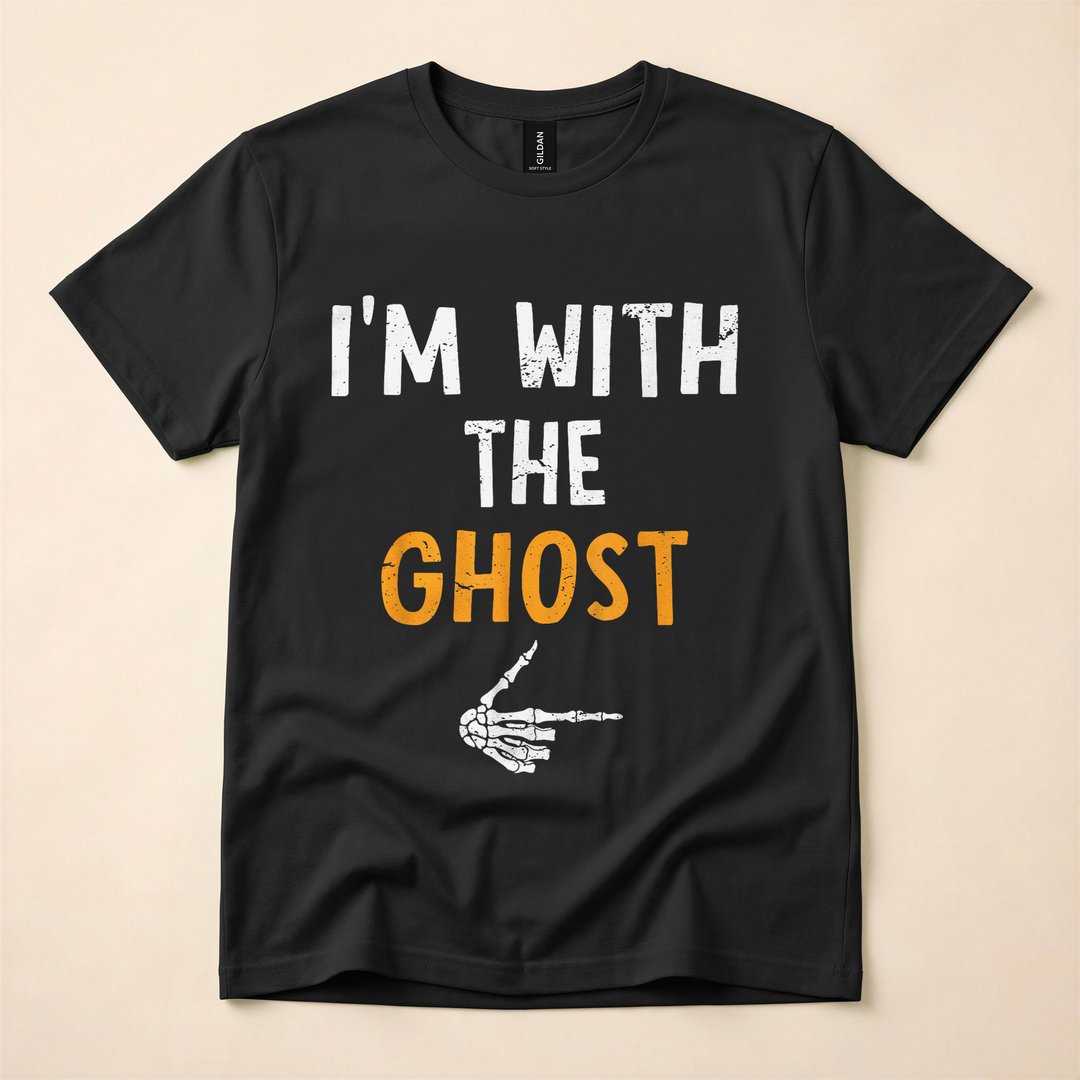 I'm With the Ghost Matching Couple Halloween Costume T-Shirt