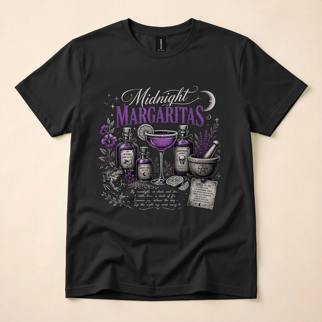 Witchy Margarita Magic Spell Cocktail Halloween T-Shirt