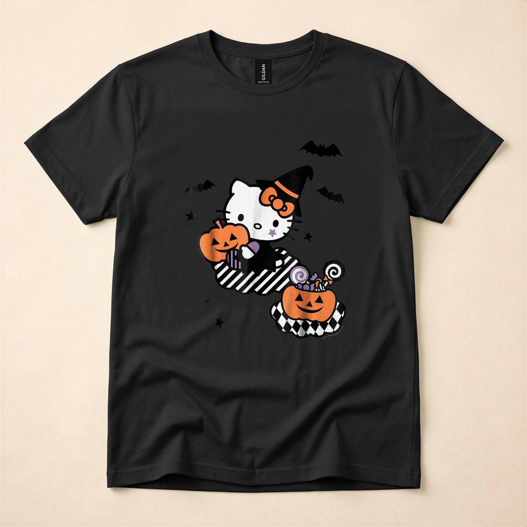 Hello Kitty Trick or Treat Halloween T-Shirt - photo 3