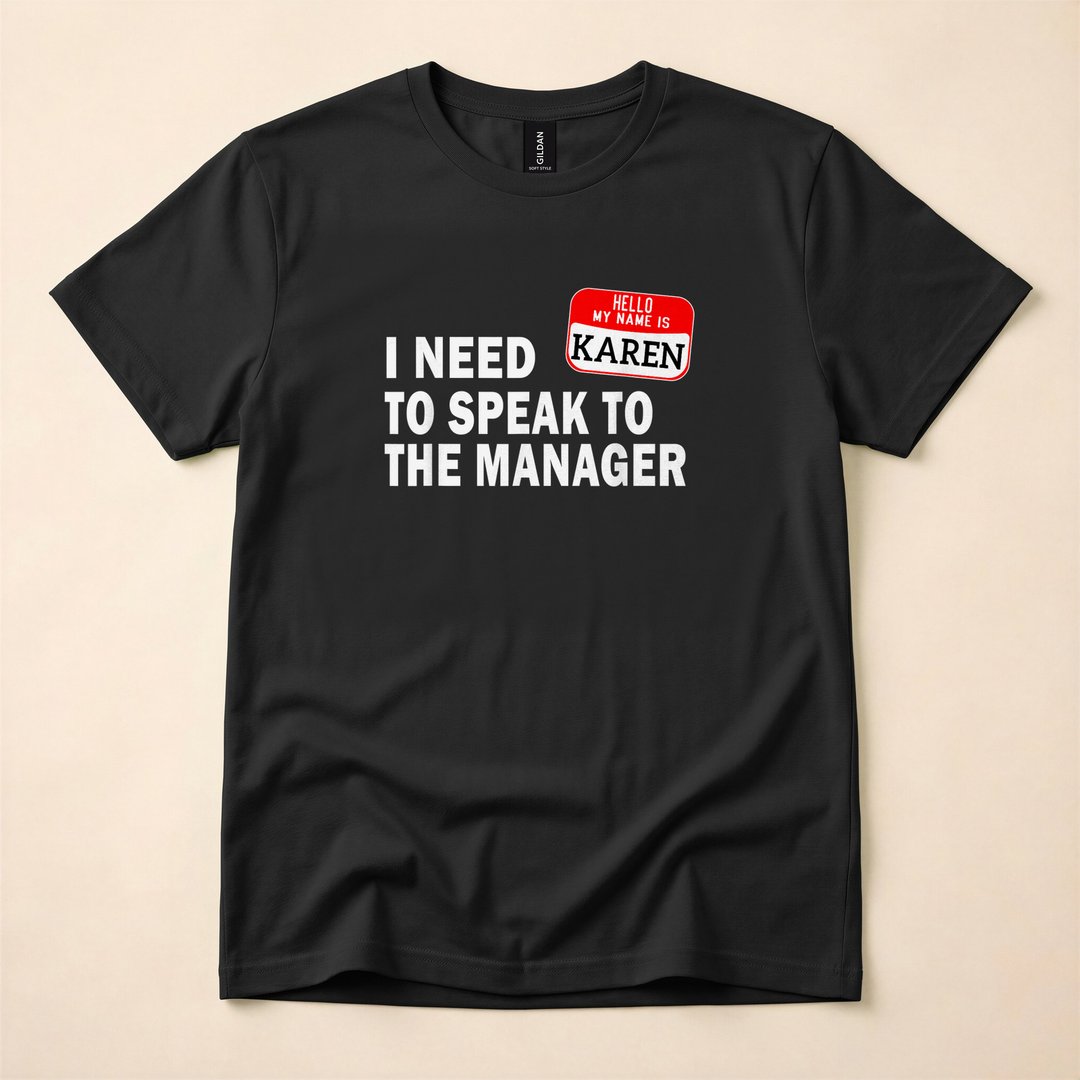 Karen Speak to the Manager Funny Lazy Halloween Costume T-Shirt