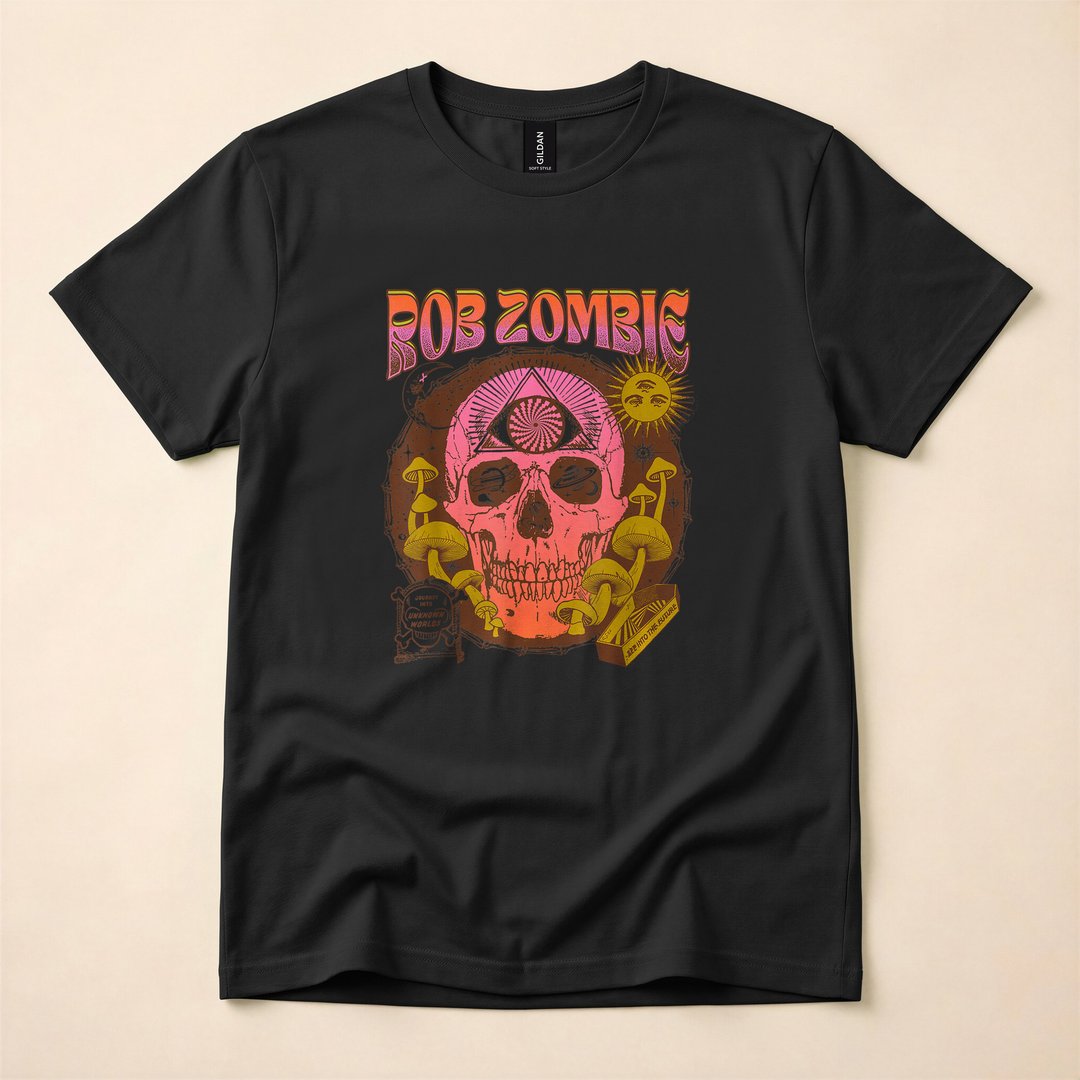 Rob Zombie LSD Skull Horror Rock T-Shirt - photo 3
