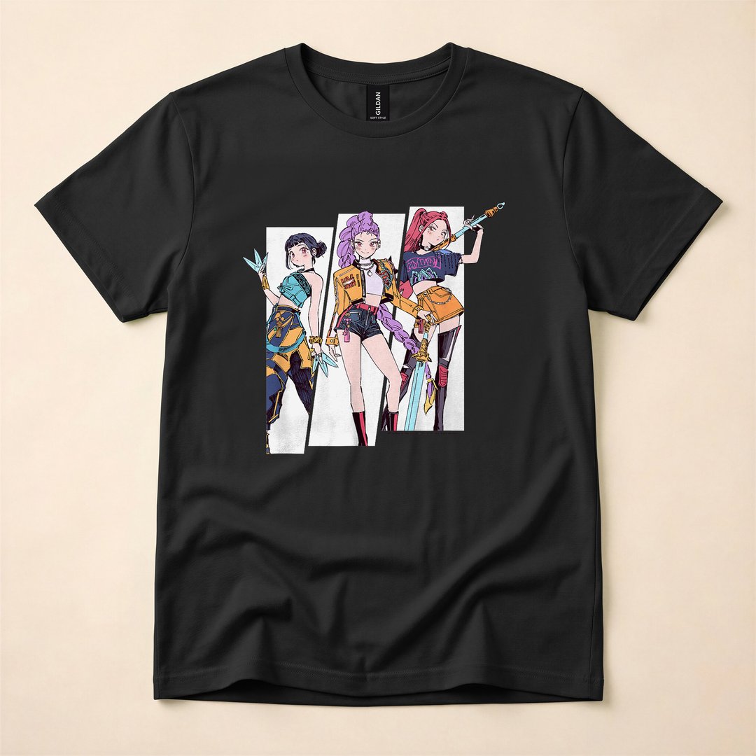 Huntrix Manhwa Style Comic Panels Halloween T-Shirt - photo 3