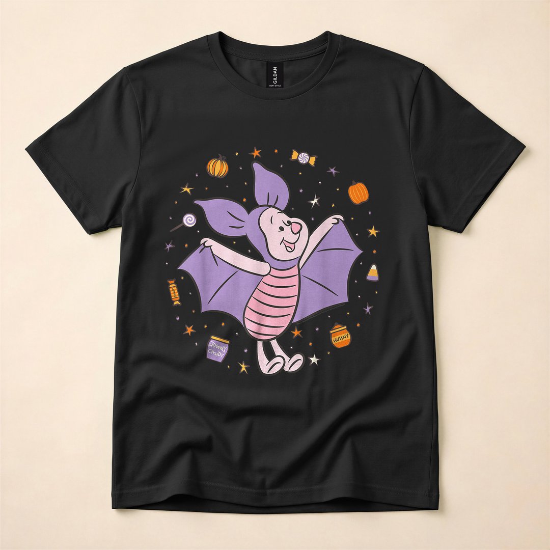 Winnie the Pooh Piglet Trick-or-Treat Candy Halloween T-Shirt