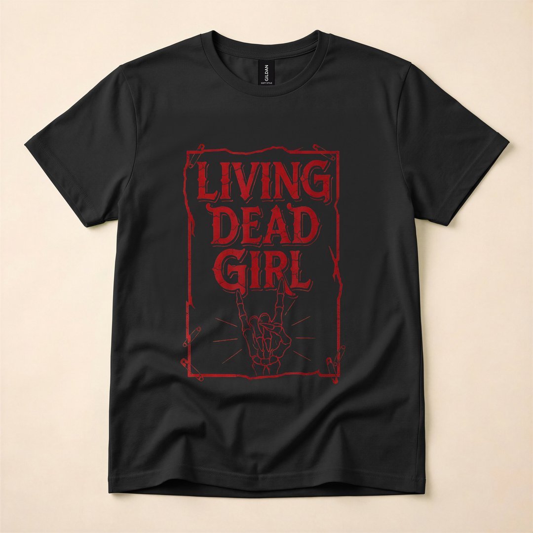 Living Dead Girl Vintage Zombie Rock Halloween T-Shirt