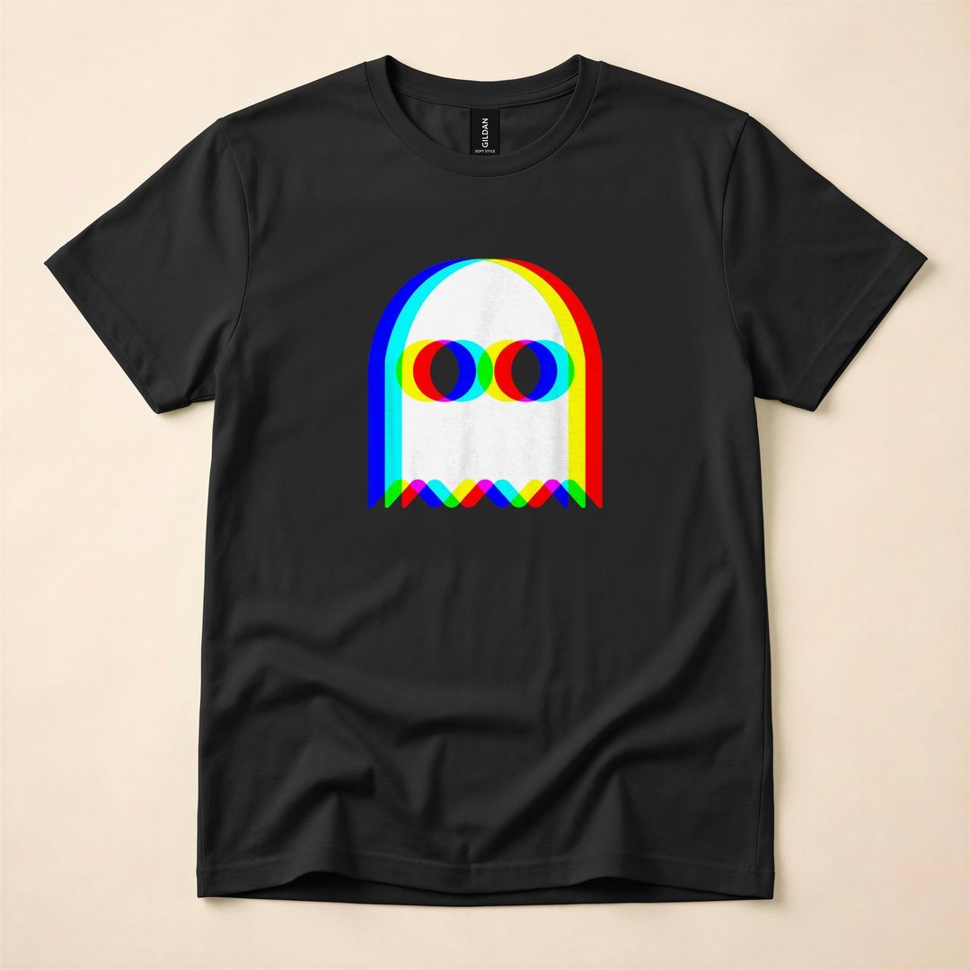 Trippy Vaporwave Ghost Halloween Rave Party T-Shirt