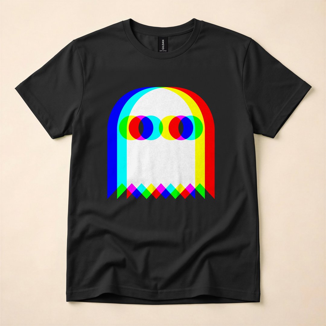 Trippy Vaporwave Ghost Techno Rave Halloween T-Shirt