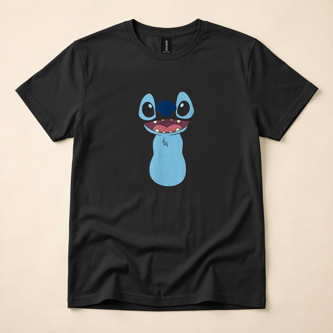Lilo & Stitch Big Face Halloween Costume T-Shirt, Cute Spooky Season Party Tee - photo 3