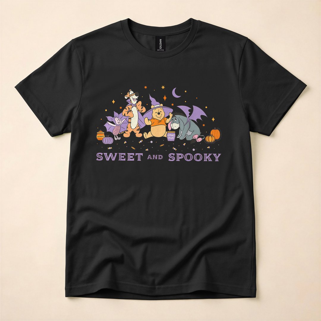 Winnie the Pooh Sweet and Spooky Halloween Candy T-Shirt