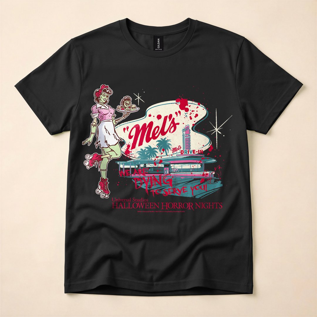 Mel's Drive-In Zombie Carhop Halloween T-Shirt