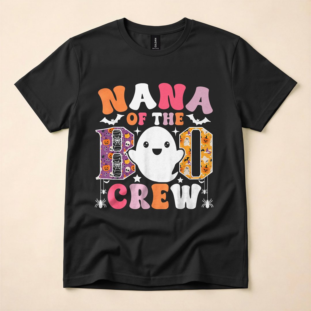 Nana Of The Boo Crew Funny Ghost Halloween T-Shirt