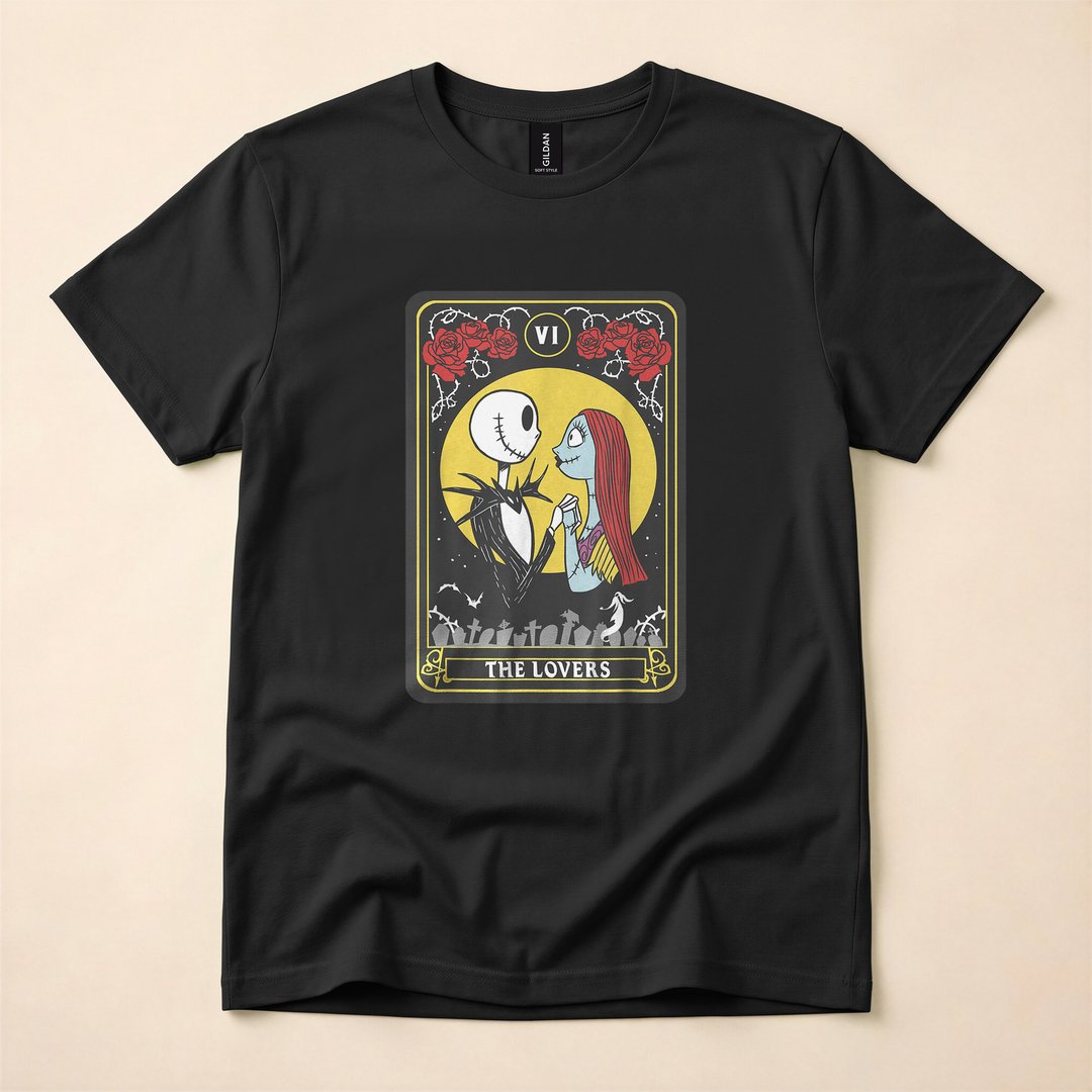 Jack and Sally The Lovers Nightmare Before Christmas T-Shirt