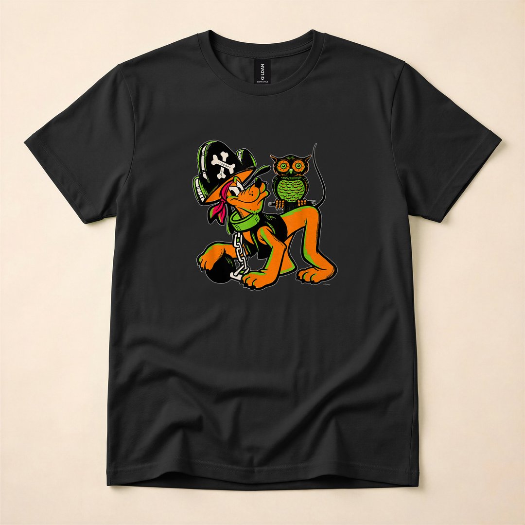 Disney Pluto Pirate Captain Costume Halloween T-Shirt