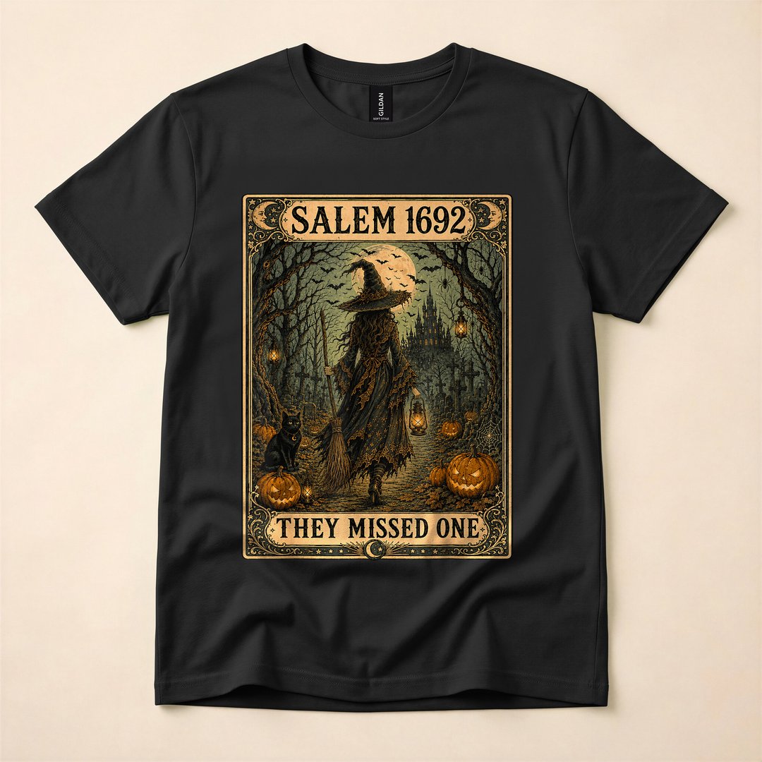 Salem 1692 They Missed One Tarot Card Witch Halloween T-Shirt