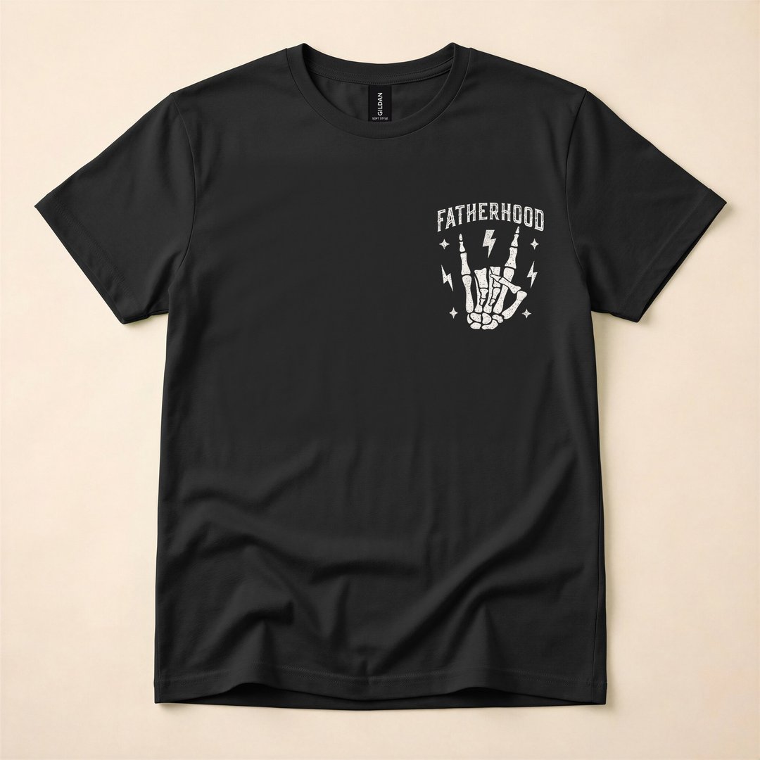 Rocking Skeleton Dad Fatherhood Funny Halloween T-Shirt