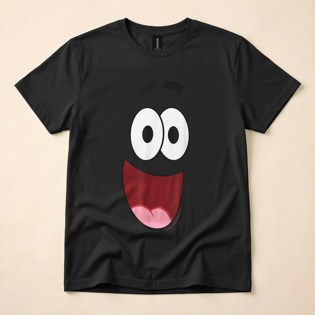 SpongeBob Patrick Smiling Face Halloween Costume T-Shirt - photo 3