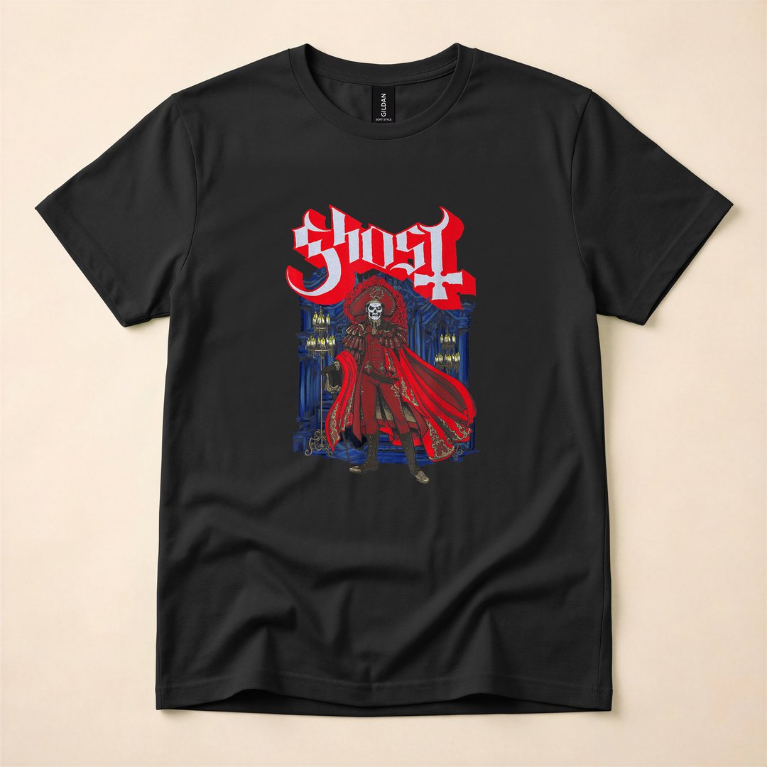 Ghost Red Death Occult Horror Band T-Shirt