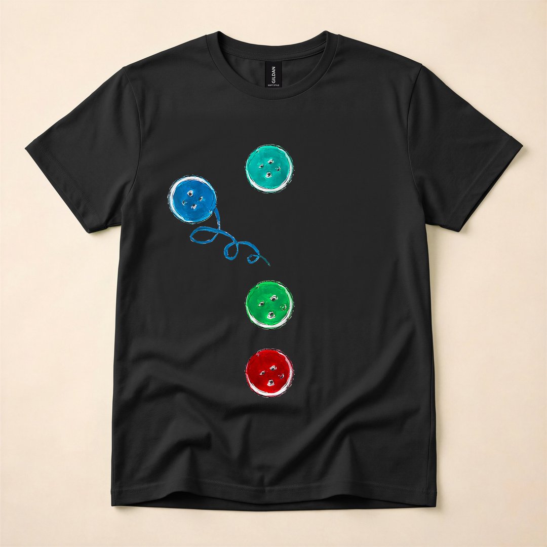 Groovy Blue Cat Four Buttons Halloween Costume T-Shirt - photo 3