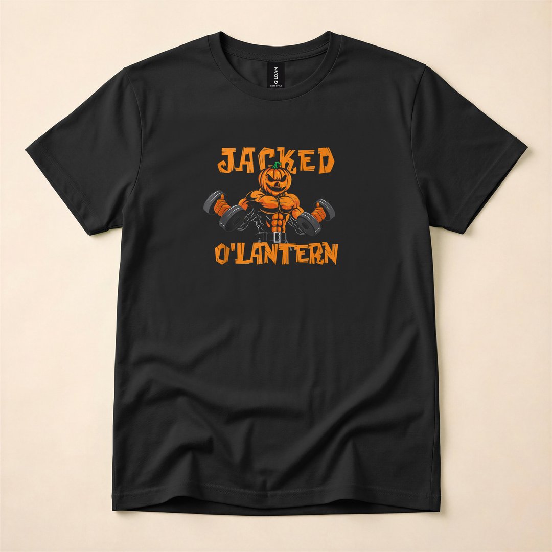 Jacked O'Lantern Halloween Gym Workout Pumpkin T-Shirt