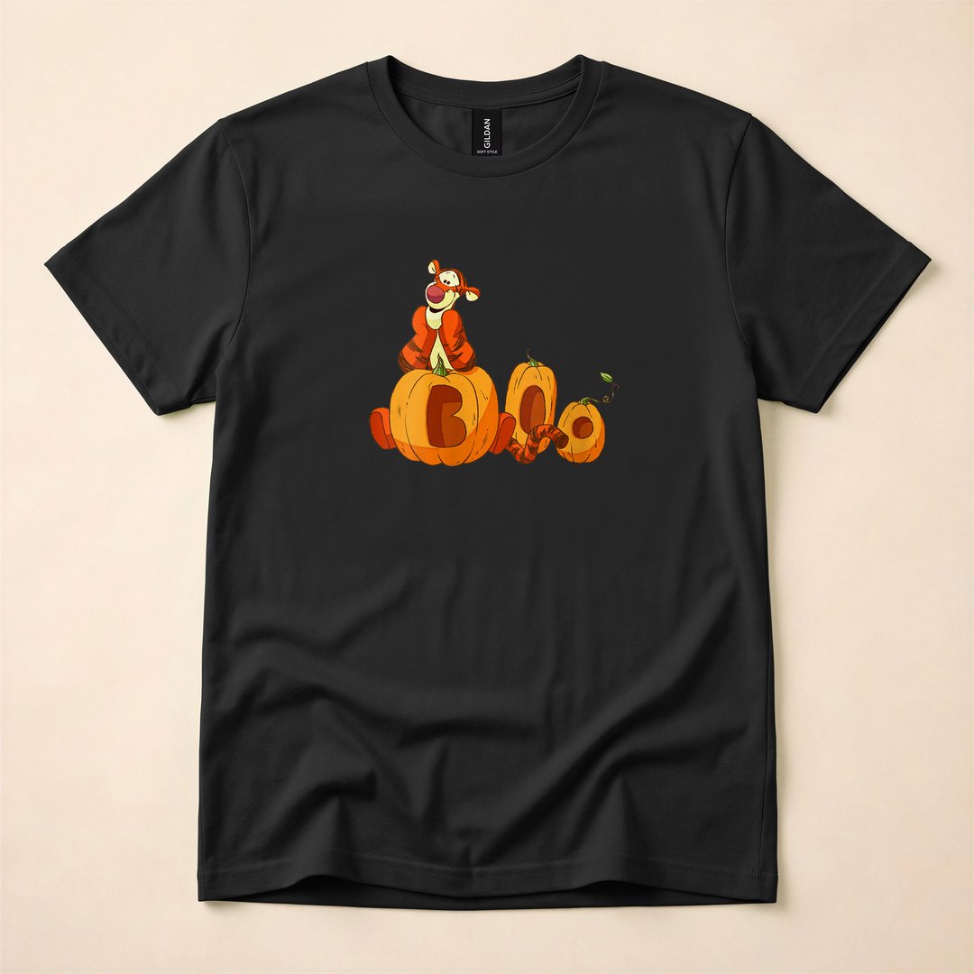Tigger Boo Pumpkins Disney Halloween V-Neck T-Shirt - photo 3