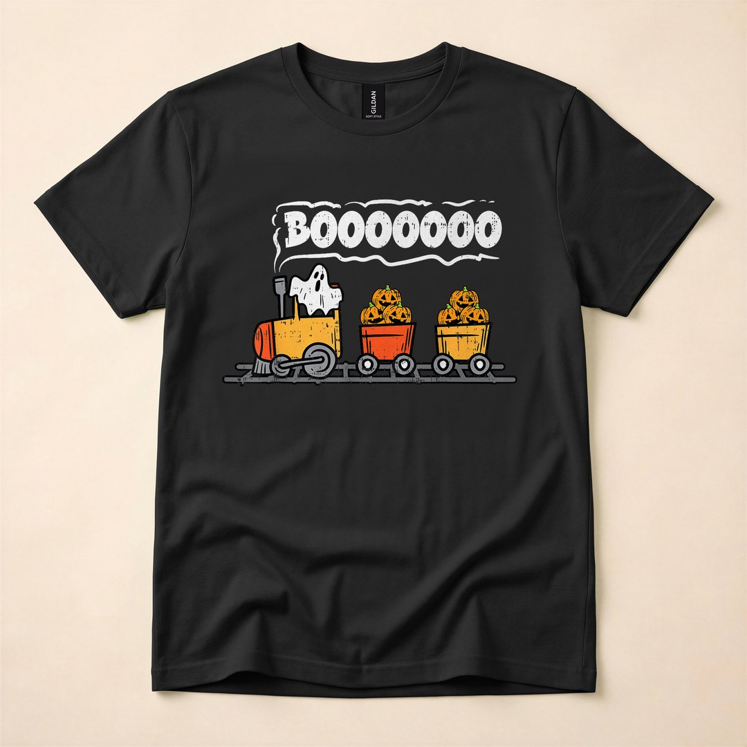 Halloween Ghost Boo Train Kids Costume T-Shirt