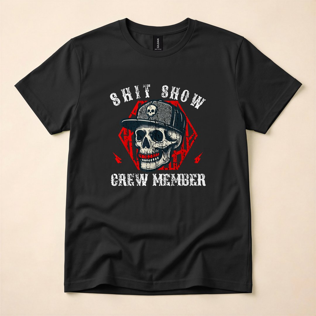 Shit Show Crew Skull Boss Manager Skeleton Halloween T-Shirt