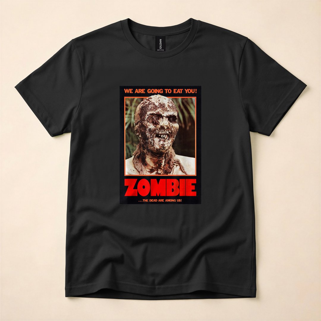 Zombie Attack Funny B-Movie Horror Poster T-Shirt