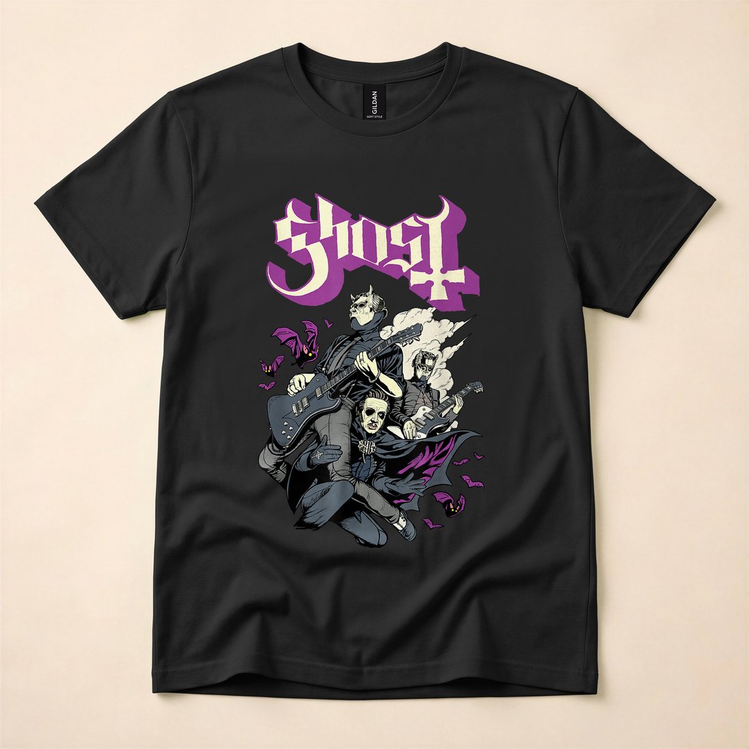 Ghost Bats and Band Spooky Occult T-Shirt