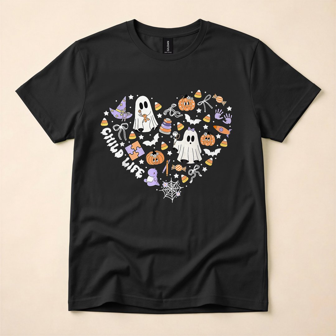 Child Life Specialist Halloween Ghost Fall T-Shirt