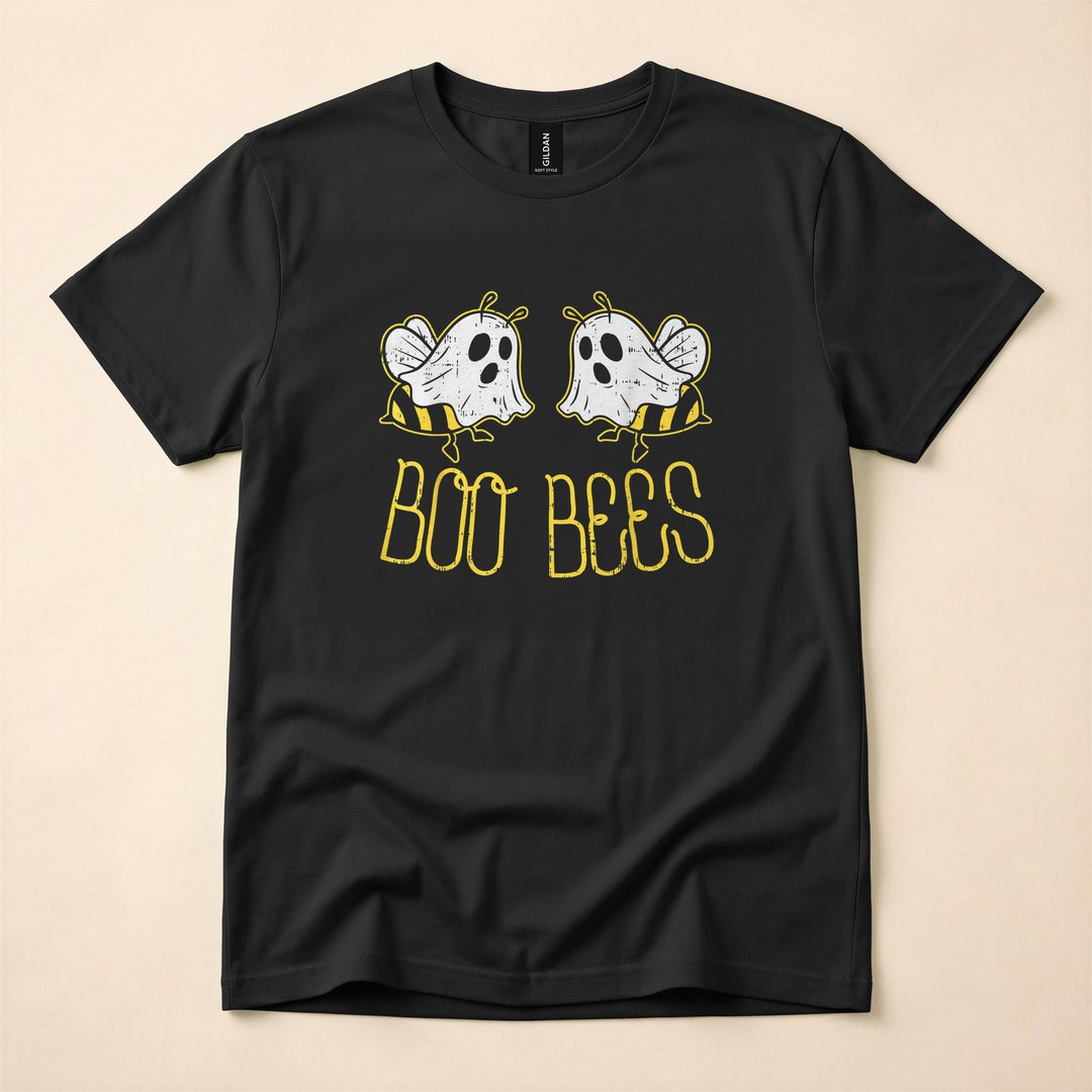 Boo Bees Funny Matching Couple Halloween Costume T-Shirt