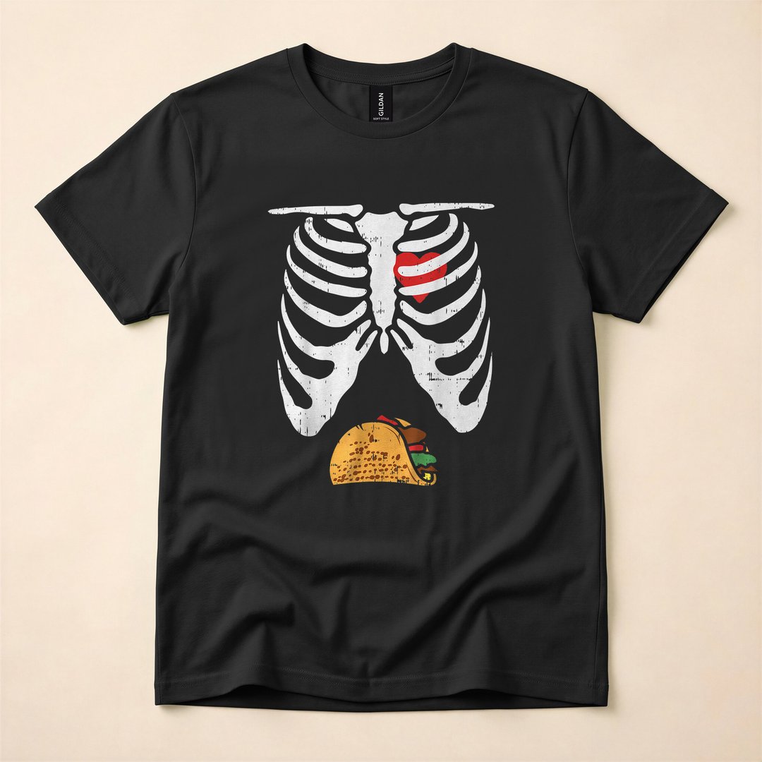 Soon To Be Dad Skeleton Xray Funny Halloween T-Shirt