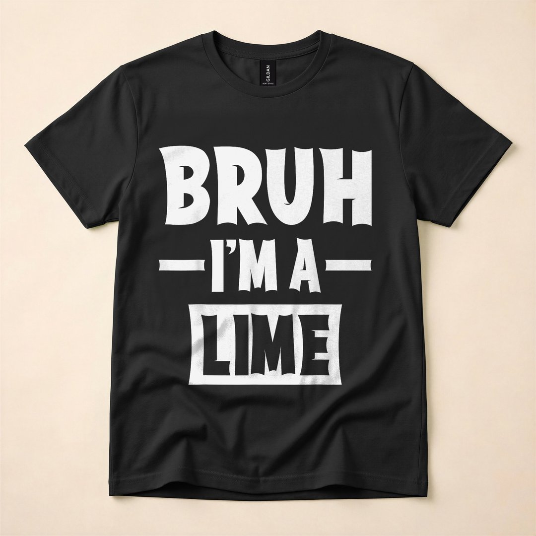 Bruh I'm a Lime Funny Lazy Halloween Costume T-Shirt