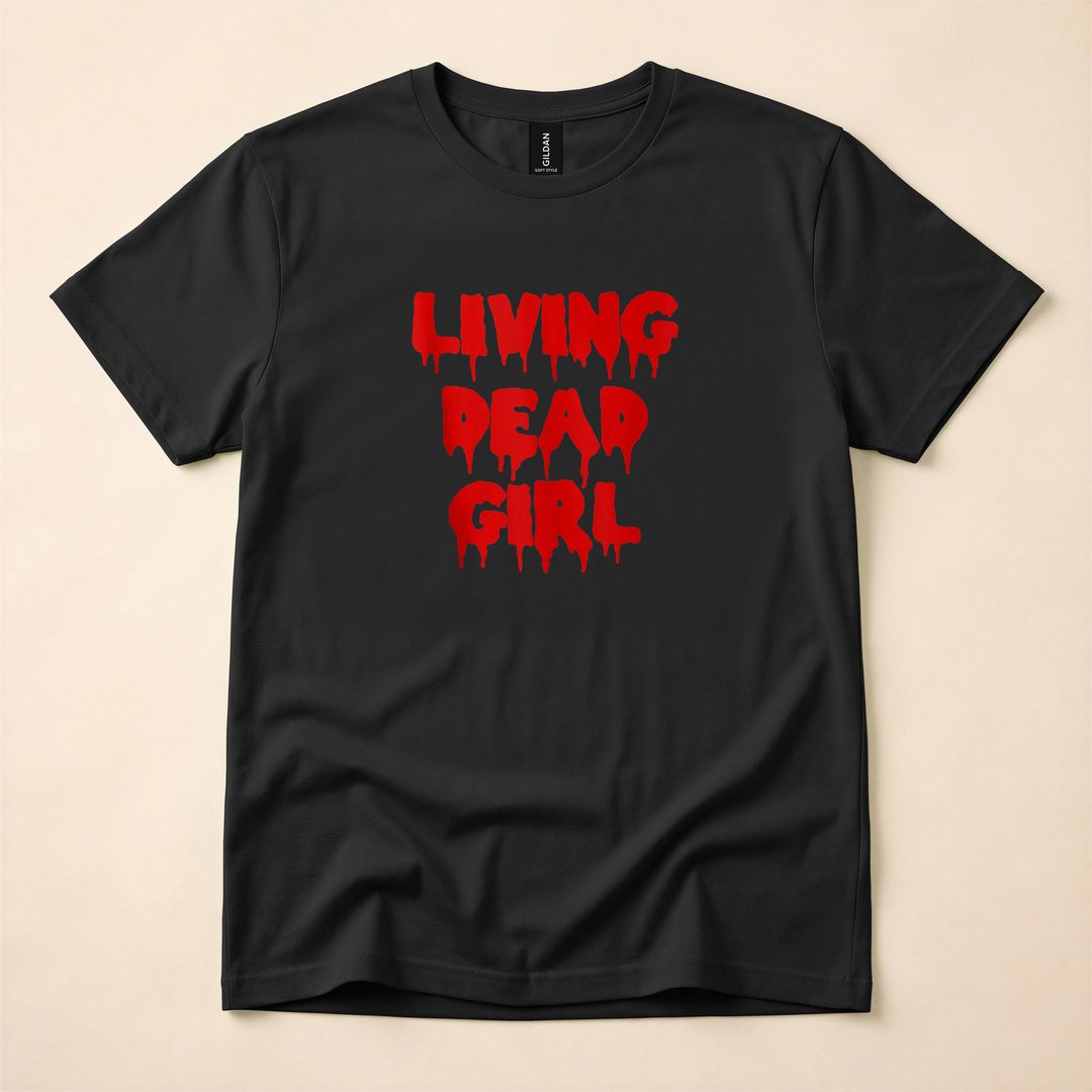 Dripping Blood Zombie Living Dead Girl Halloween T-Shirt