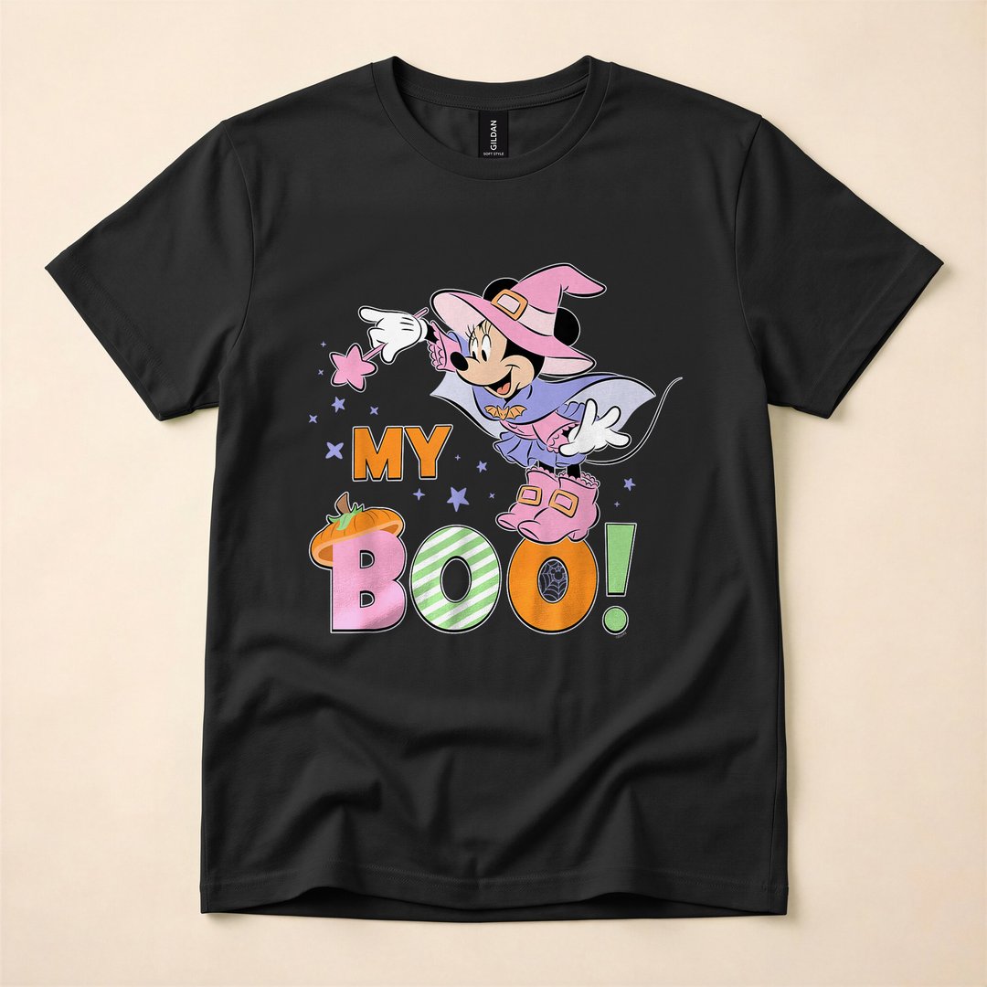 Minnie Mouse My Boo Cute Halloween Couples T-Shirt