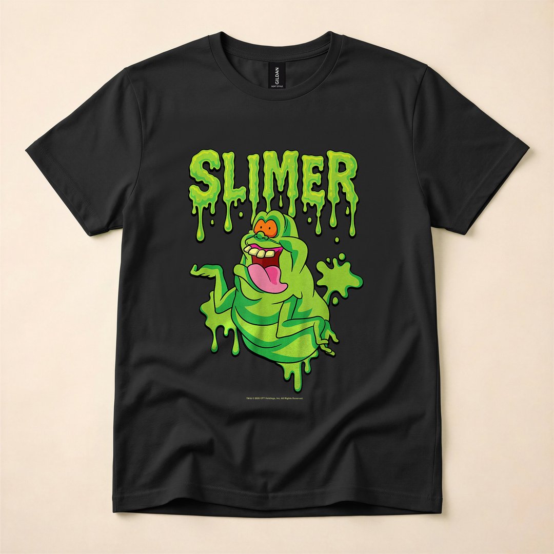 The Real Ghostbusters Slimer Retro 80s Cartoon T-Shirt