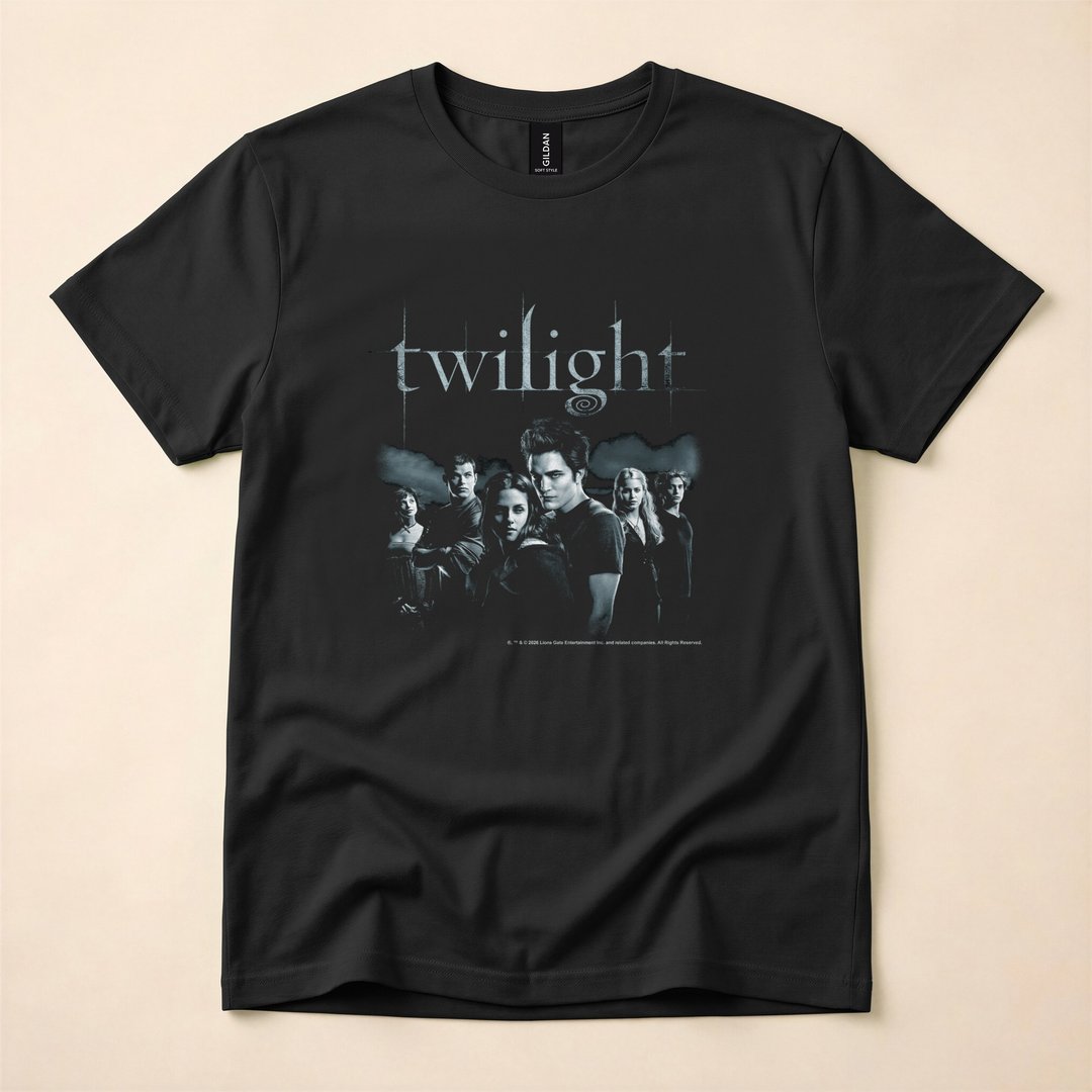 Twilight Moody Black And White Cast Vampire Movie T-Shirt