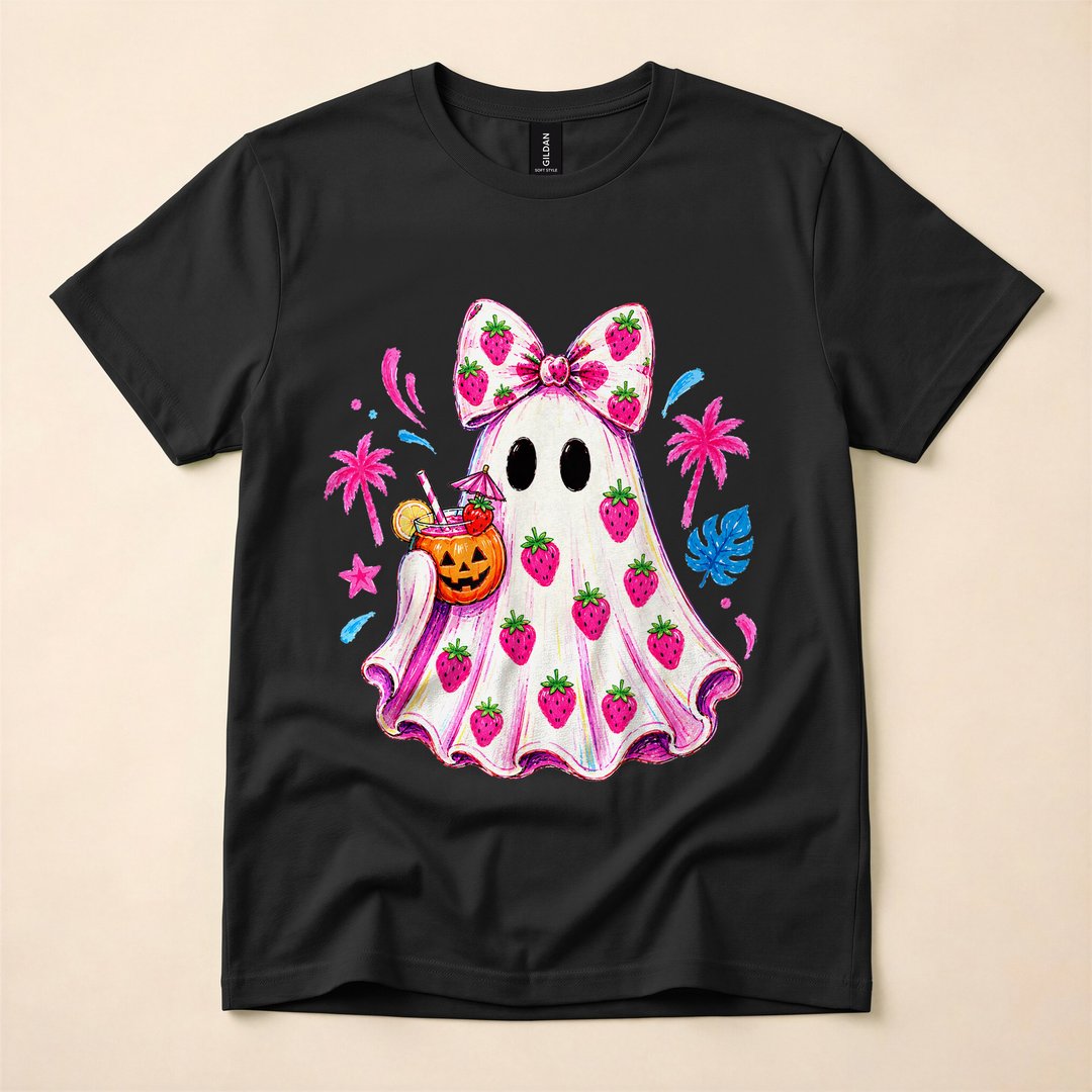 Summerween Funny Ghost Summer Beach Halloween T-Shirt