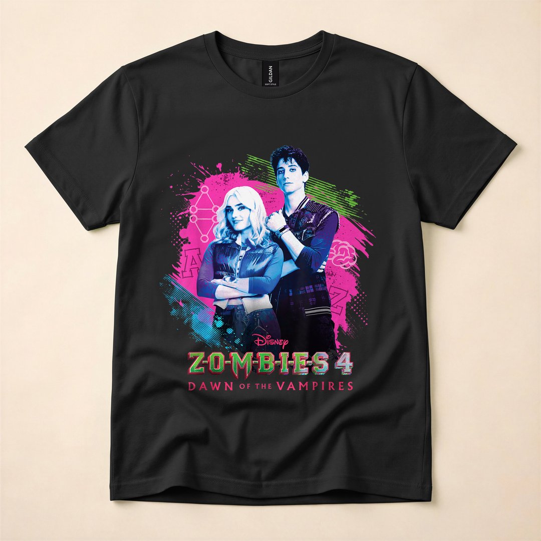 Disney ZOMBIES 4 Dawn of the Vampires Zed and Addison T-Shirt