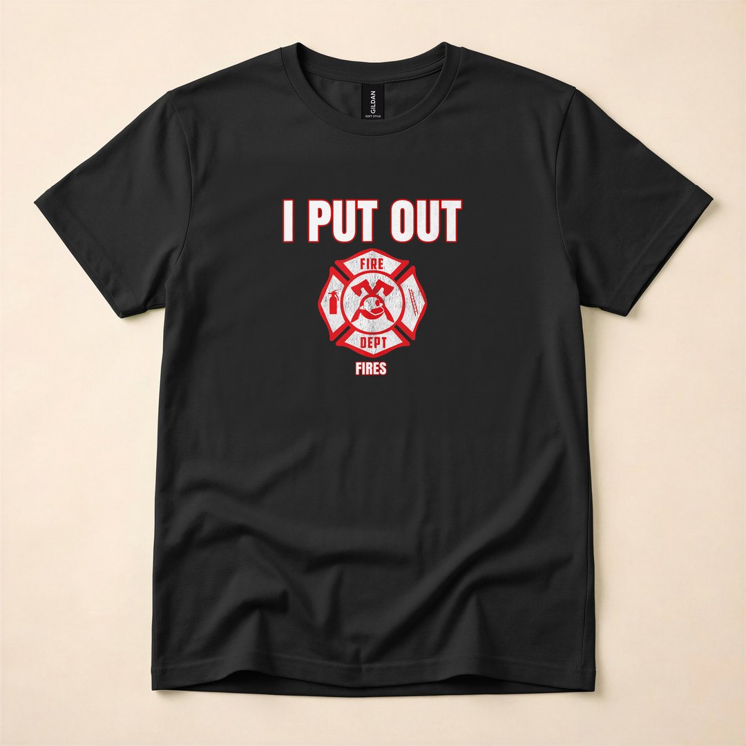 Funny Firefighter I Put Out Fires Halloween Costume T-Shirt