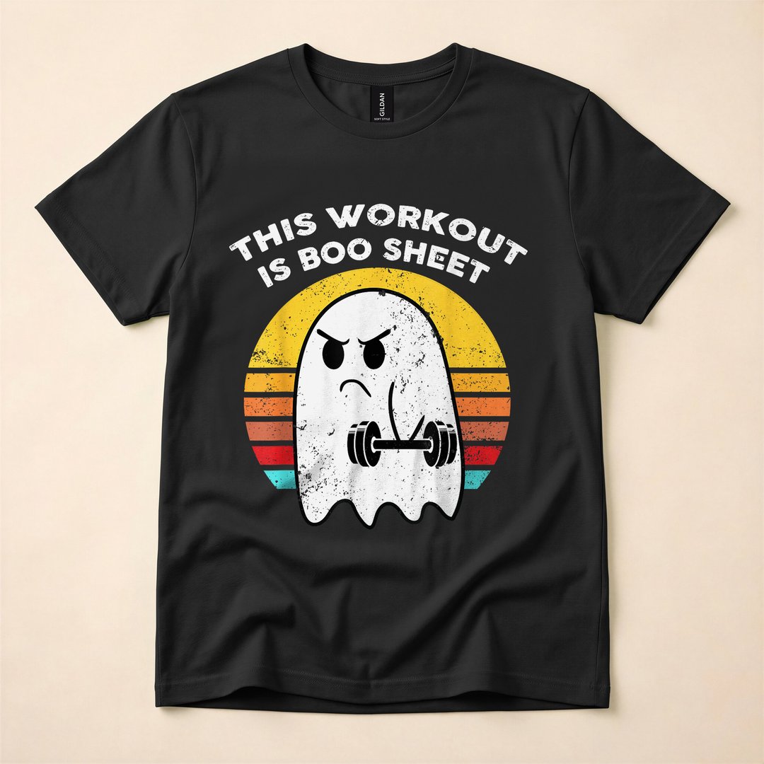This Workout Is Boo Sheet Funny Ghost Gym T-Shirt