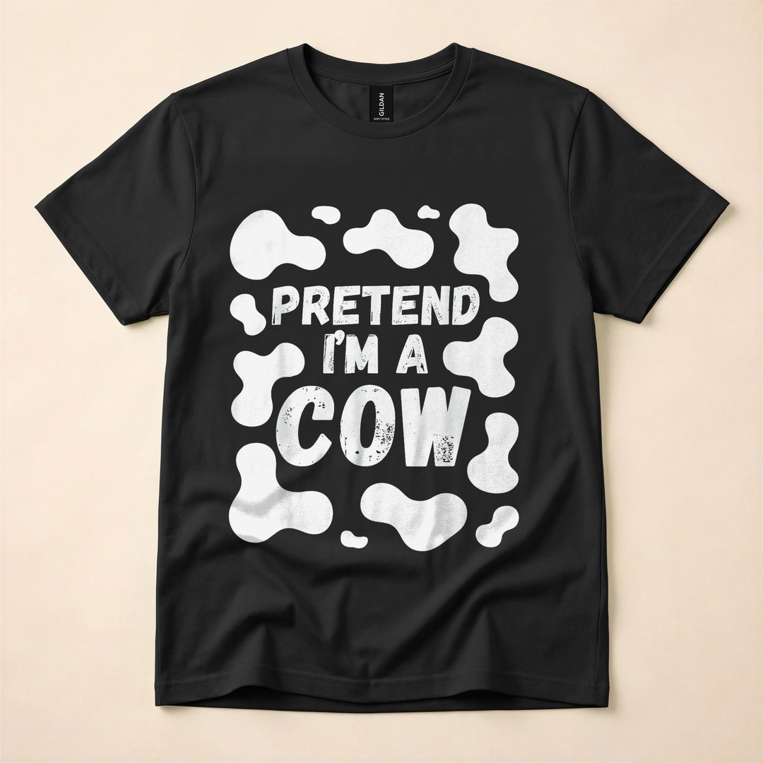 Pretend I'm a Cow Funny Last-Minute Halloween Costume T-Shirt