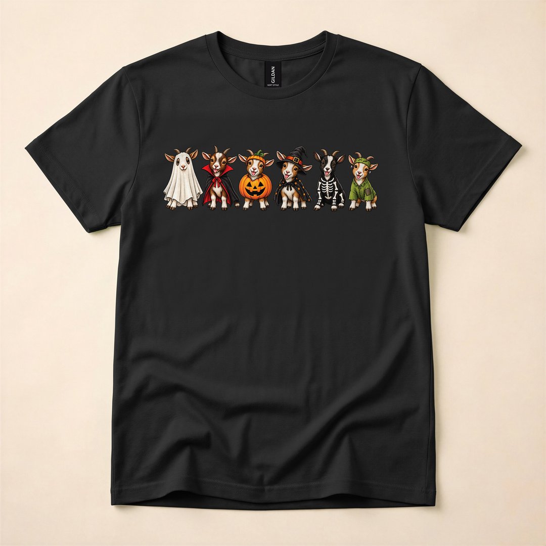 Goat Head Halloween Animal Costume T-Shirt