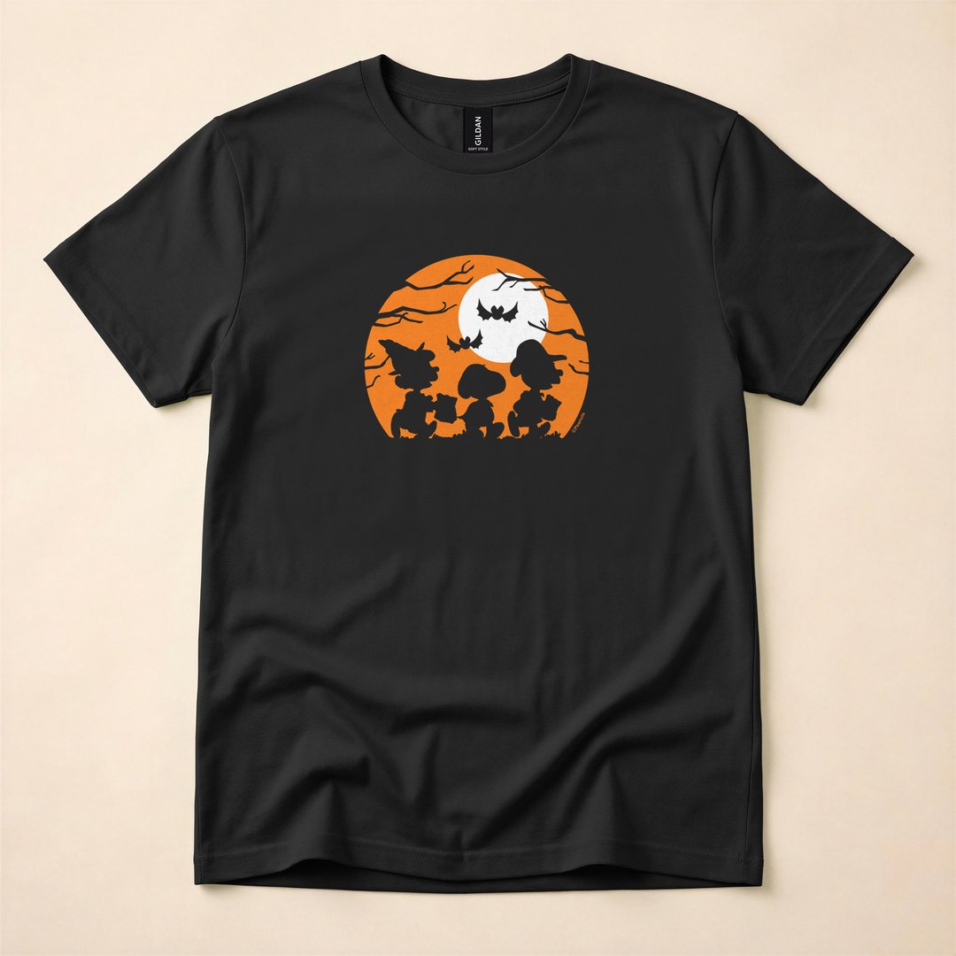 Peanuts Halloween Trick or Treat Silhouettes T-Shirt