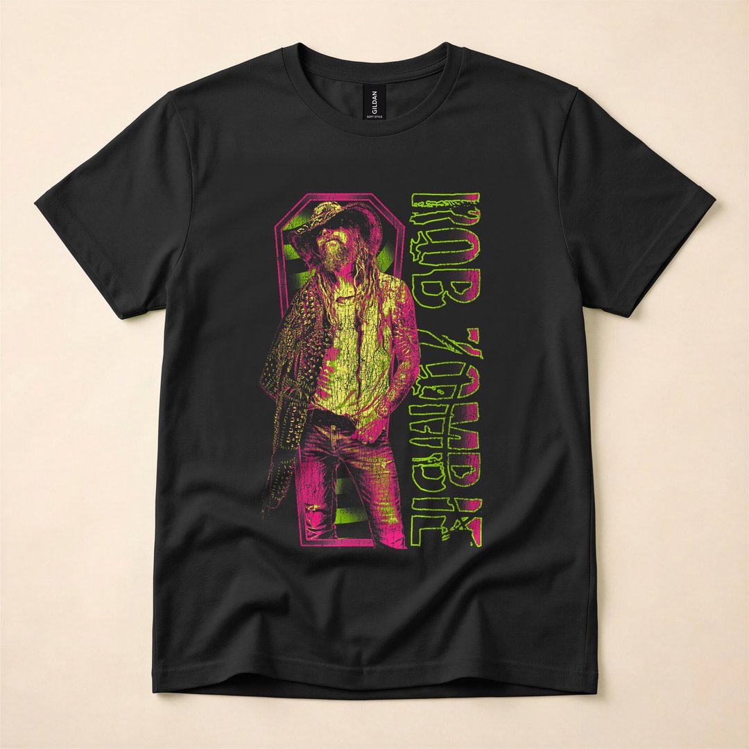 Rob Zombie Coffin Crackle Horror T-Shirt - photo 1