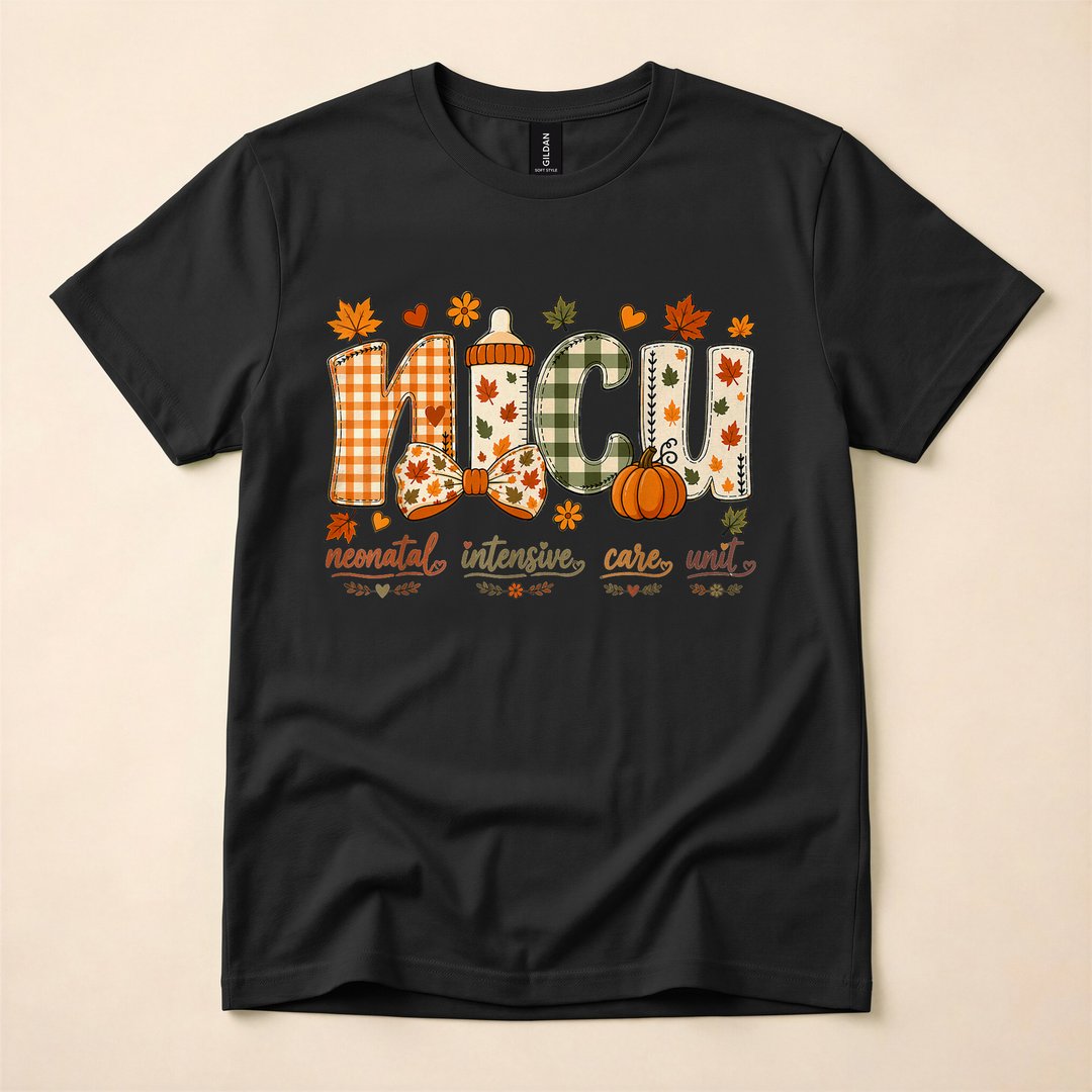 NICU Nurse Pumpkin Fall Neonatal Halloween T-Shirt