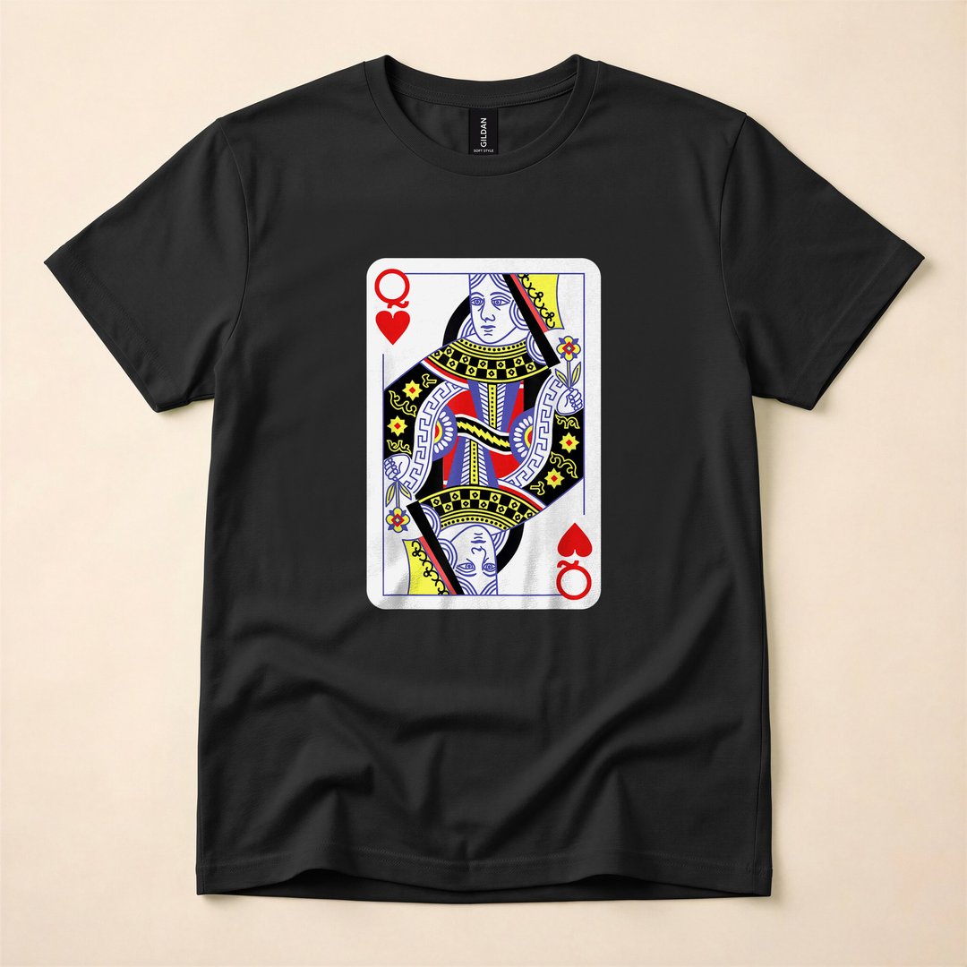 Queen of Hearts Playing Card Halloween Costume T-Shirt