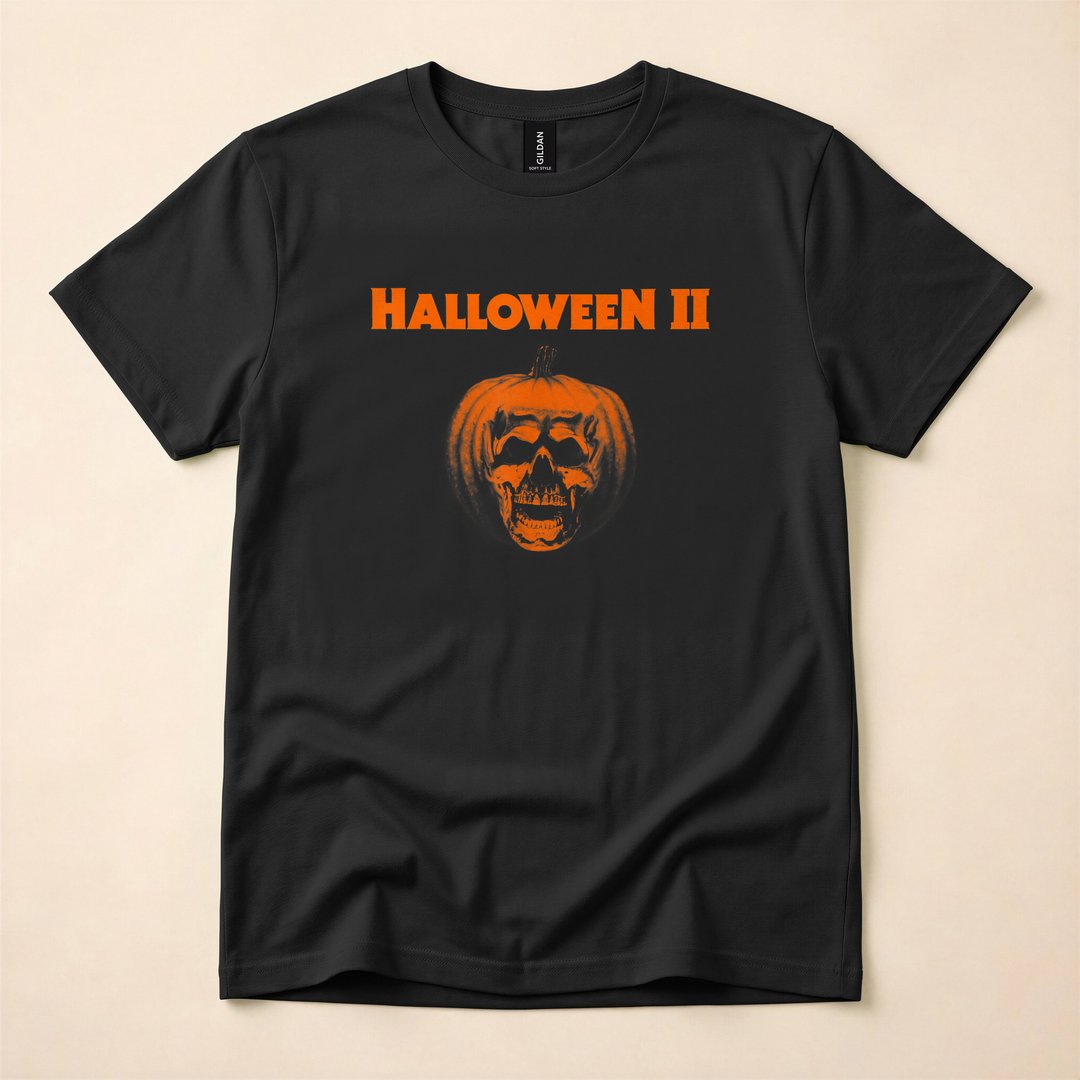 Halloween 2 Pumpkin Face Logo Horror Movie T-Shirt