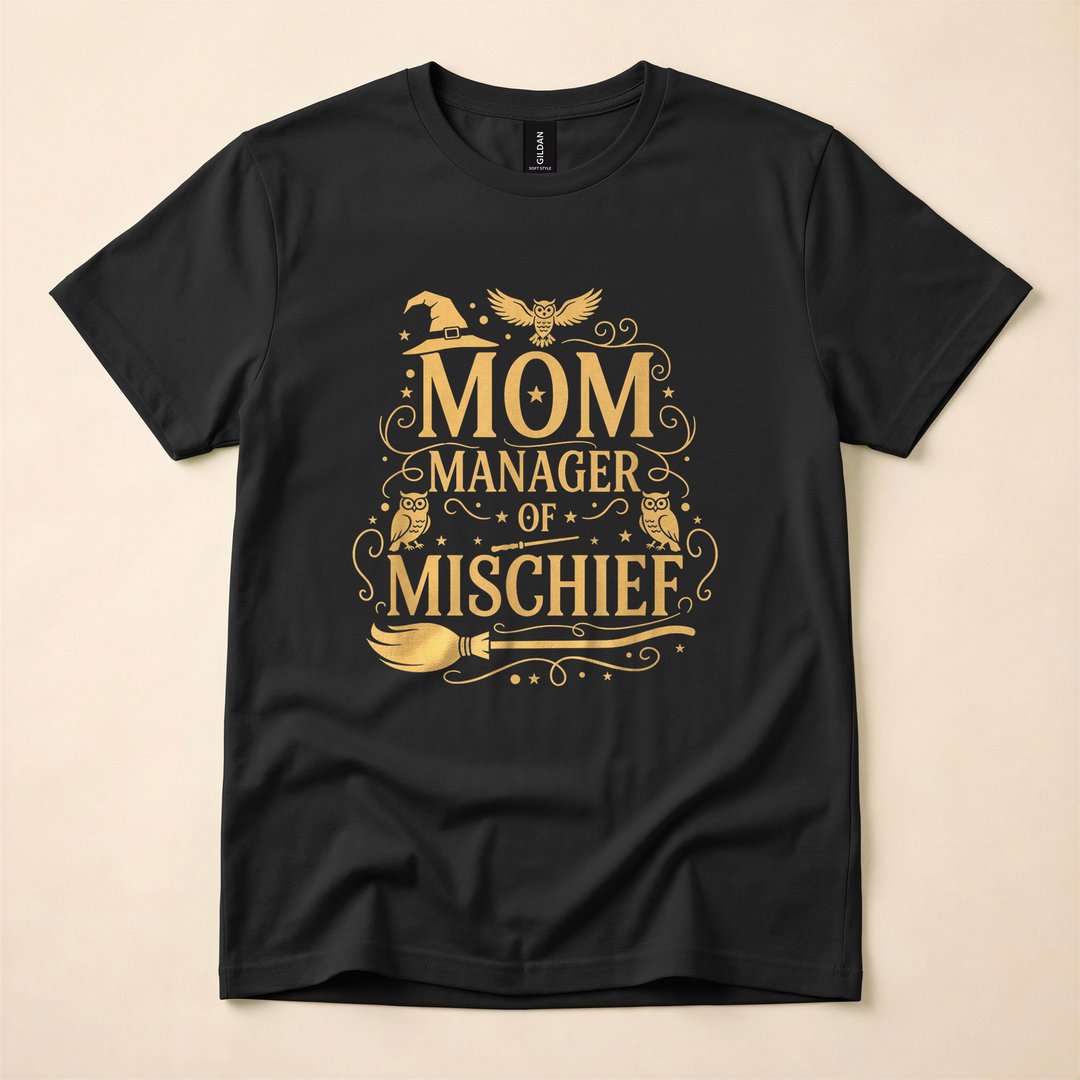 Magical Mom Manager of Mischief Halloween T-Shirt