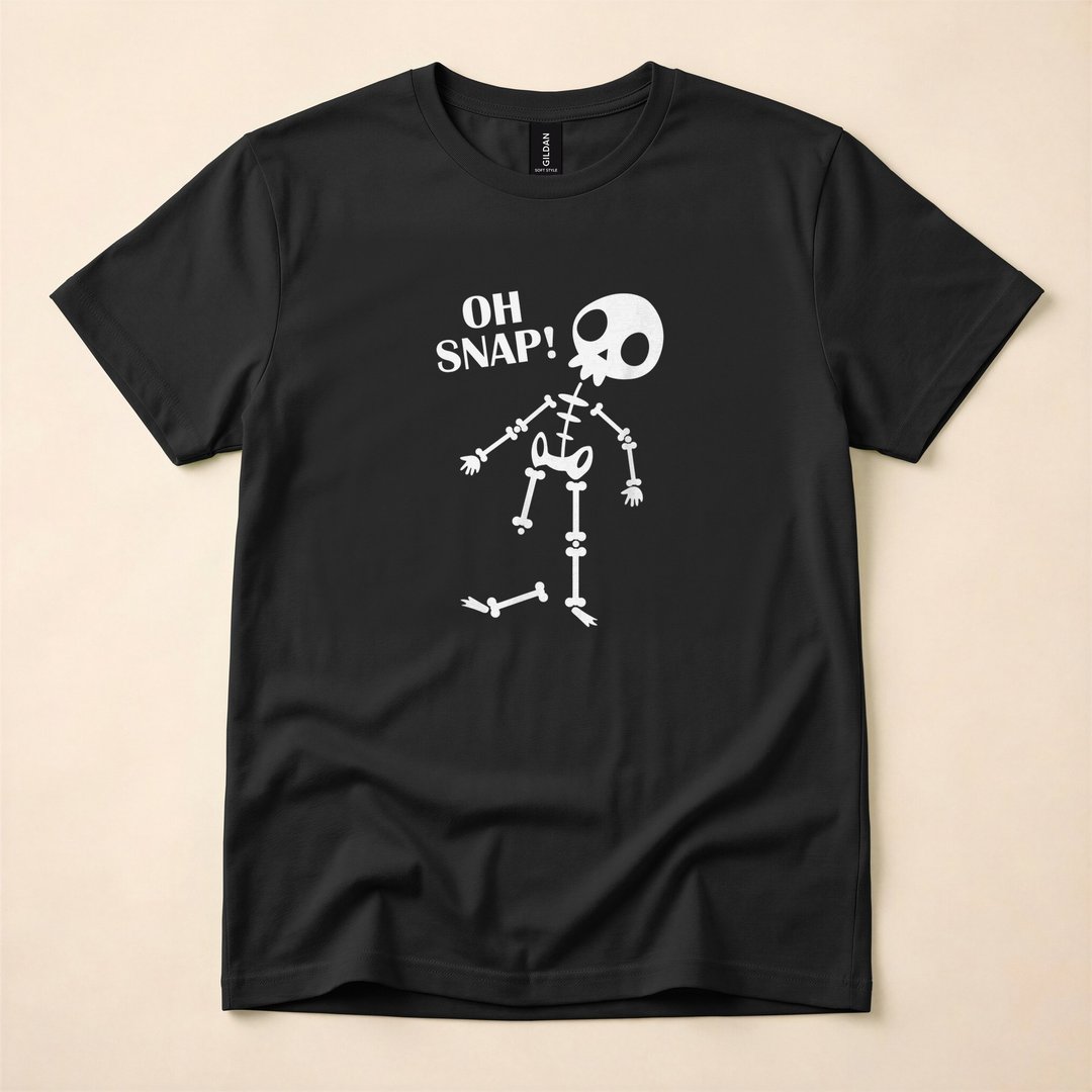 Oh Snap Broken Bones Funny Skeleton Injury T-Shirt
