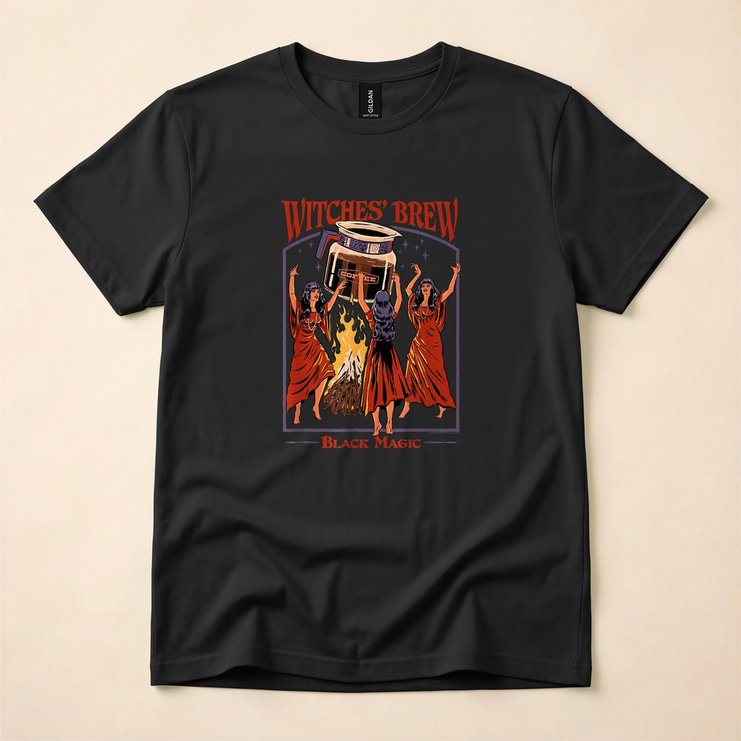Steven Rhodes Witches' Brew Coffee Halloween T-Shirt