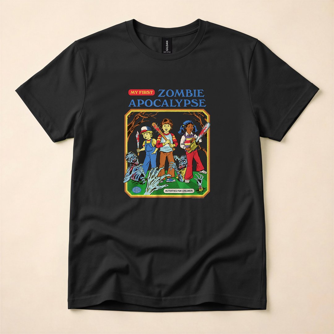 My First Zombie Apocalypse Retro Funny Horror T-Shirt